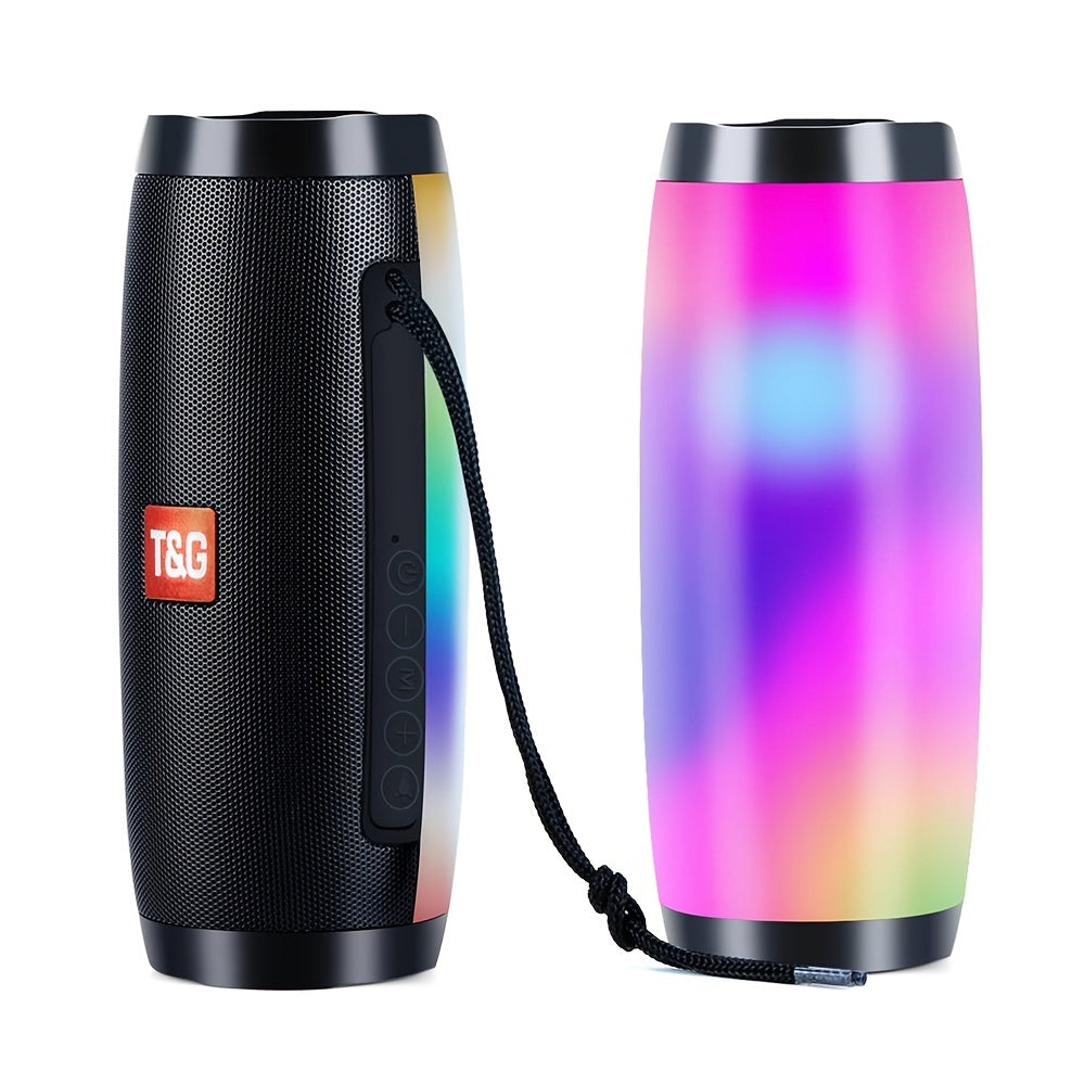Kabelloser Lautsprecher, wasserdichter Lautsprecher mit buntem LED-Licht