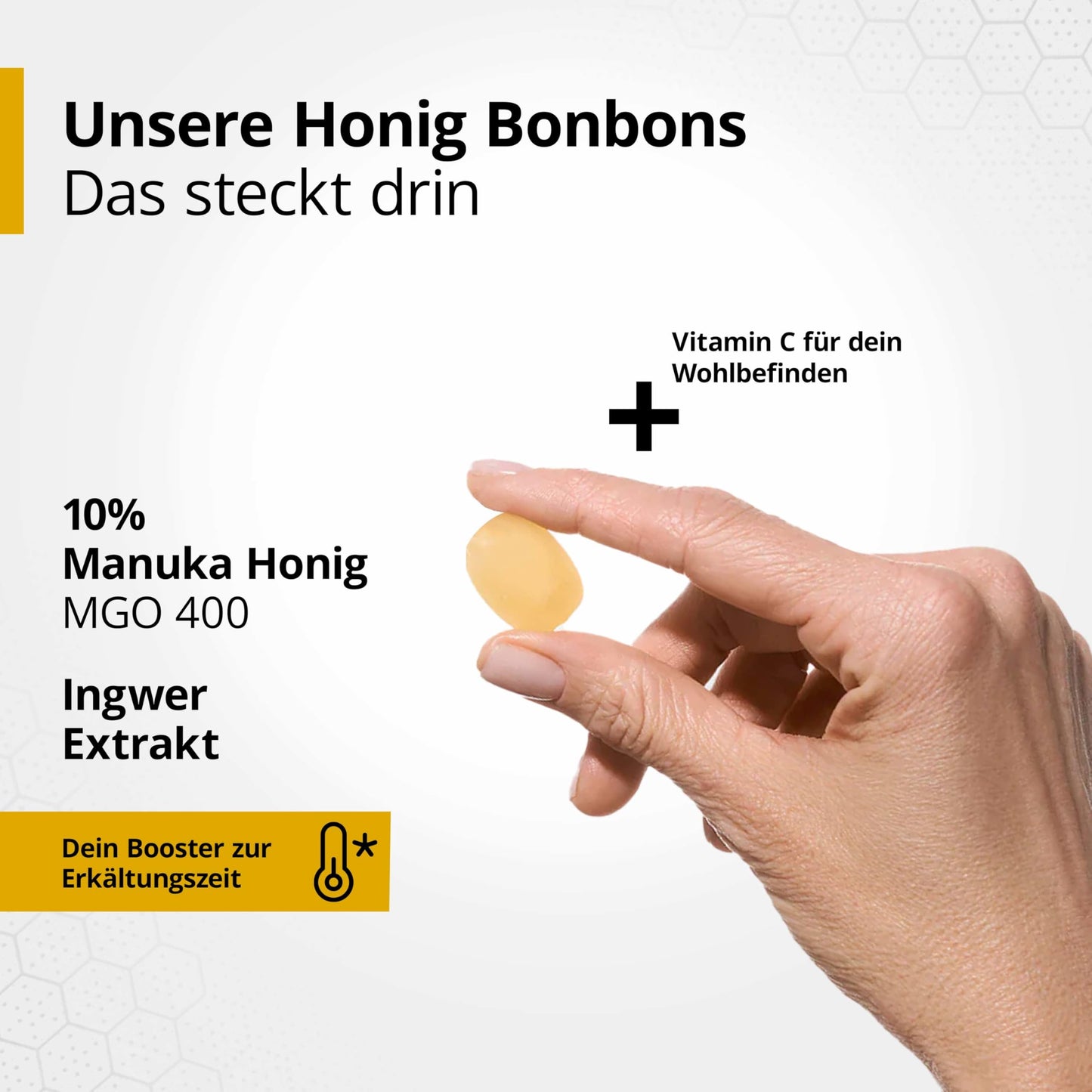 Manuka Honig Bonbons mit erfrischend-belebendem Ingwer Zitrus Geschmack