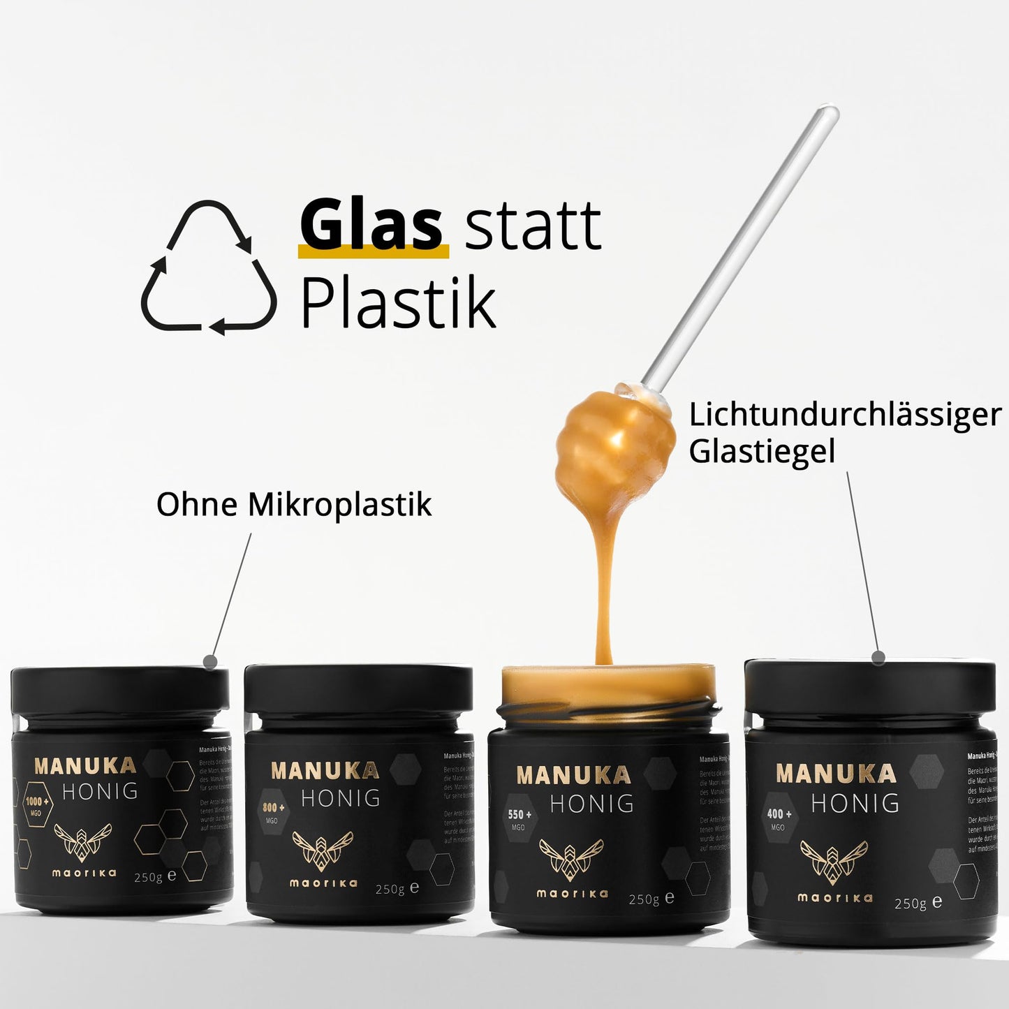 Maorika - Manuka Honig 250 MGO + 150g im Glas