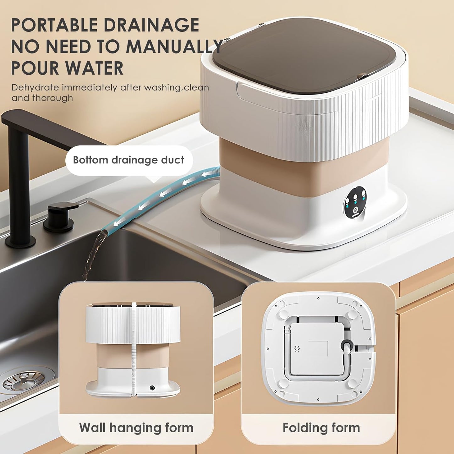 CleanCube Mini Waschmaschine Faltbar