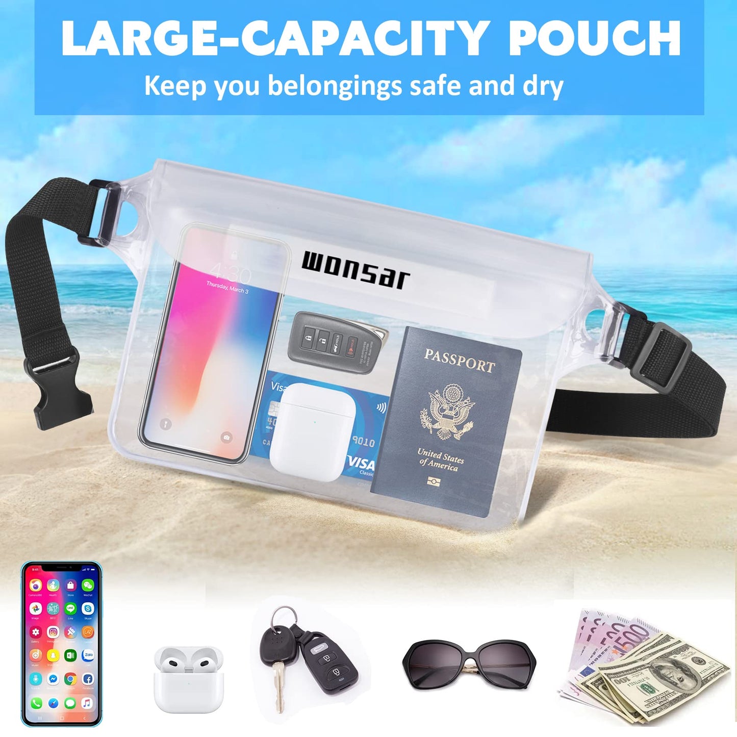 WONSAR Wasserdichte Tasche