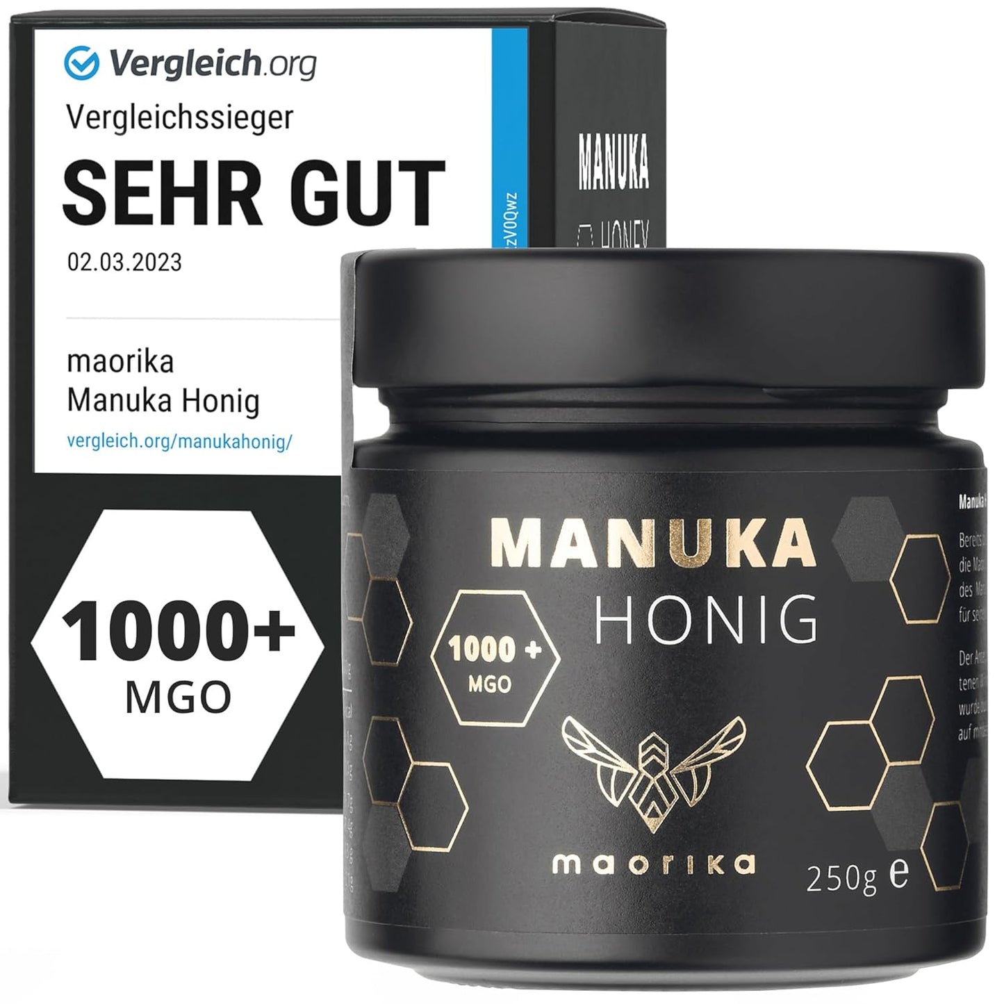 Manuka Honig 1000 MGO + 250g im Glas