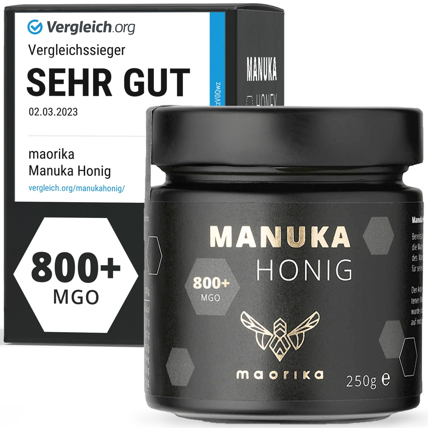 Manuka Honig 800 MGO + 500g im Glas