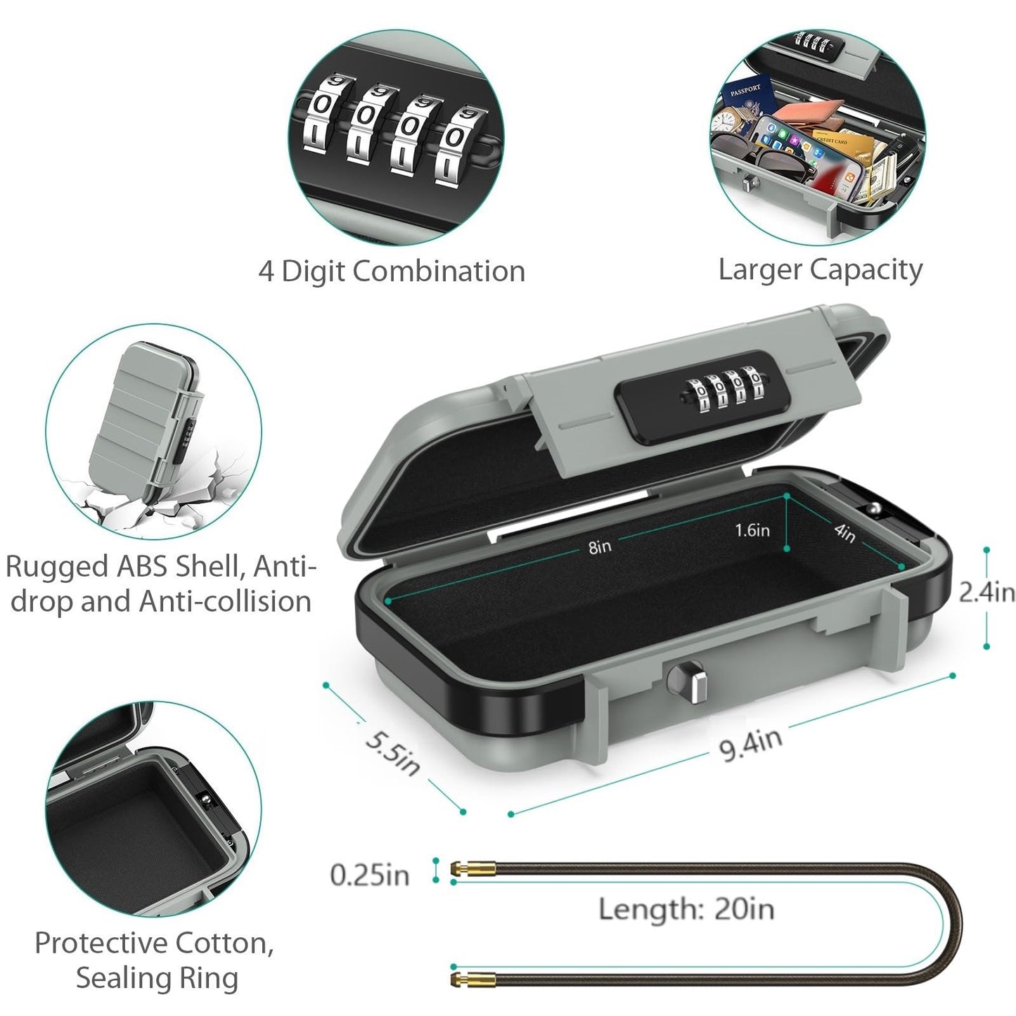 GripSafe Tragbarer Sicherheitsbox