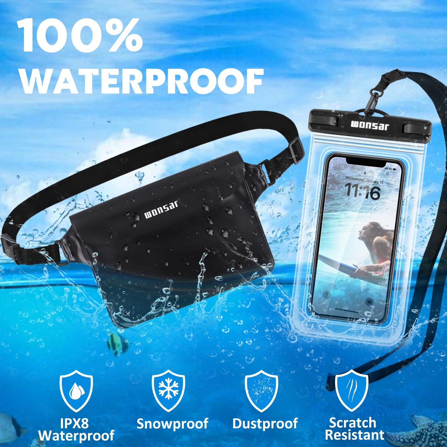 WONSAR Wasserdichte Tasche