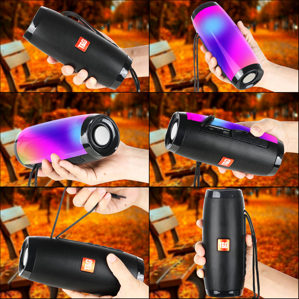 Kabelloser Lautsprecher, wasserdichter Lautsprecher mit buntem LED-Licht