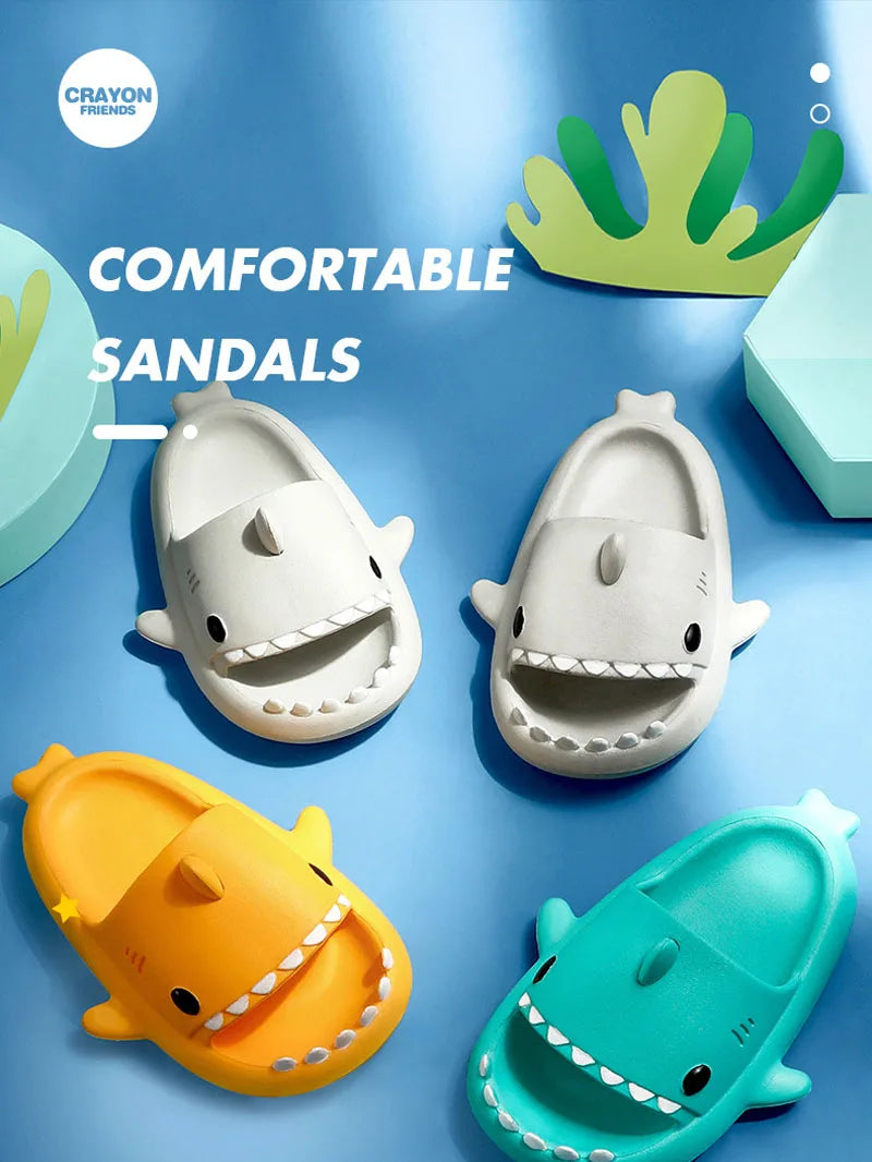 Kinder Hausschuhe Cartoon Hai Sandalen Sommer