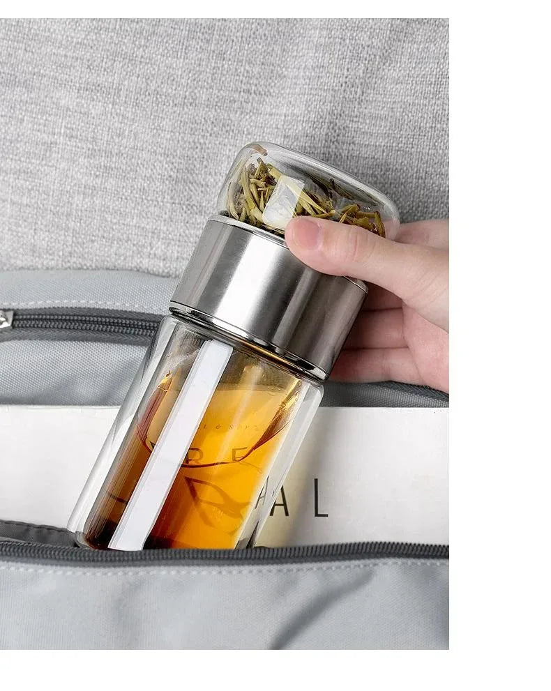 Tee Wasser Flasche Hohe Borosilikatglas