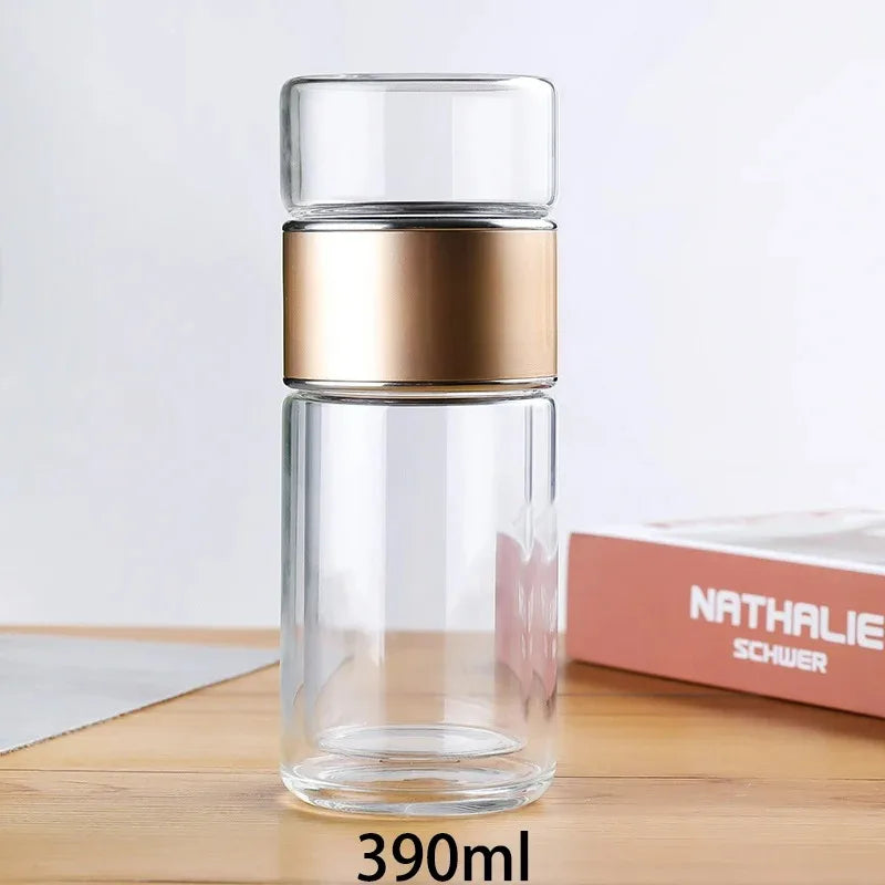 Tee Wasser Flasche Hohe Borosilikatglas