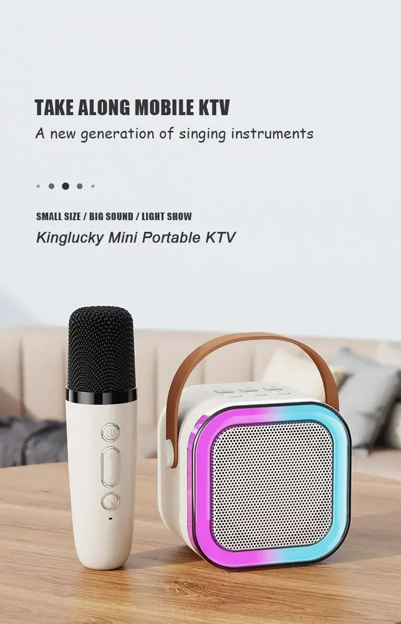 K12 Karaoke-Maschine mit 1-2 drahtlosen Mikrofonen