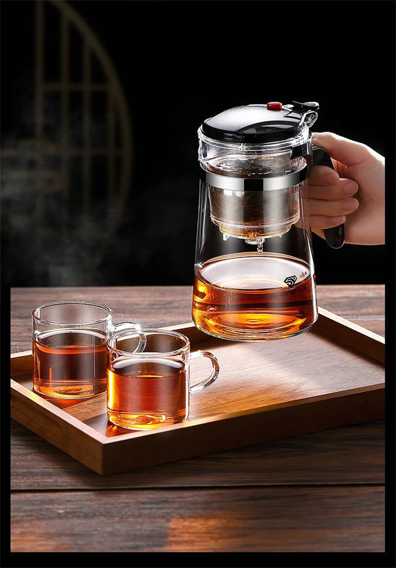 Hitzebeständige Glas-Teekanne/Kaffee