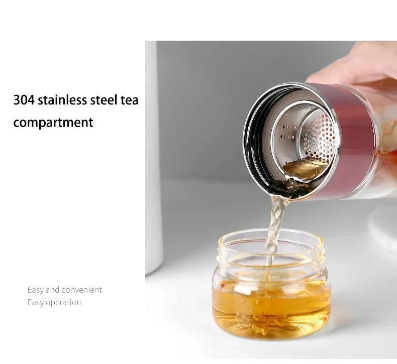 Tee Wasser Flasche Hohe Borosilikatglas
