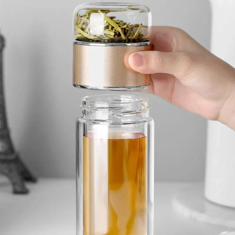 Tee Wasser Flasche Hohe Borosilikatglas