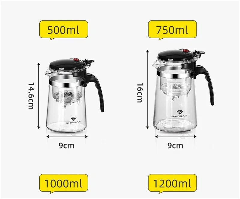 Hitzebeständige Glas-Teekanne/Kaffee
