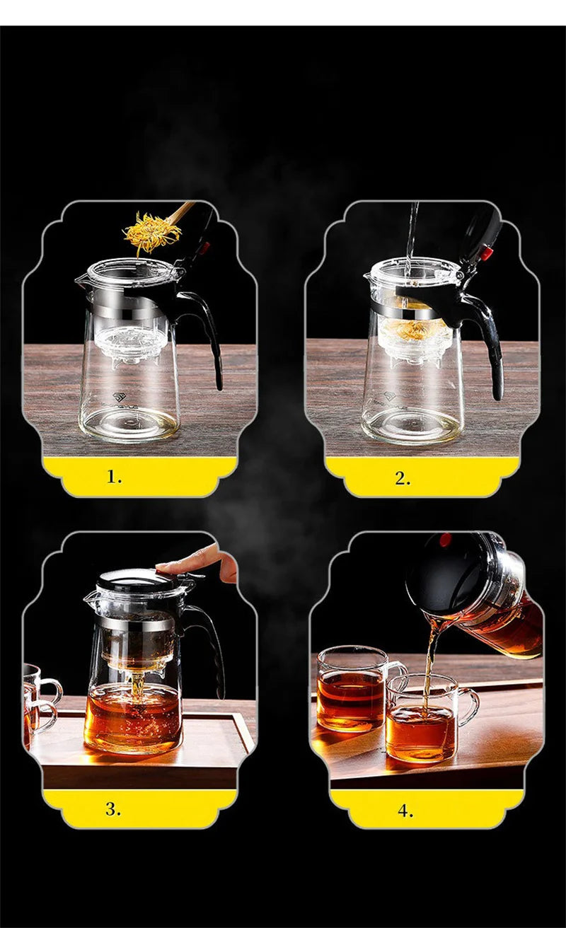 Hitzebeständige Glas-Teekanne/Kaffee