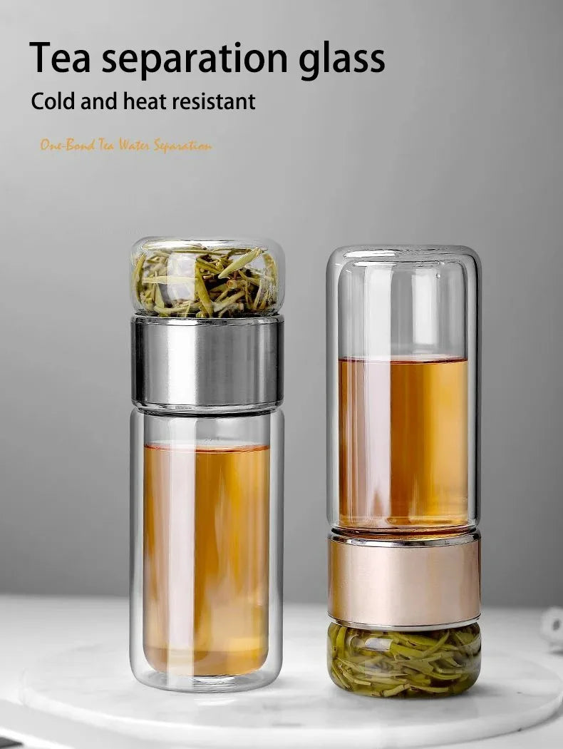 Tee Wasser Flasche Hohe Borosilikatglas