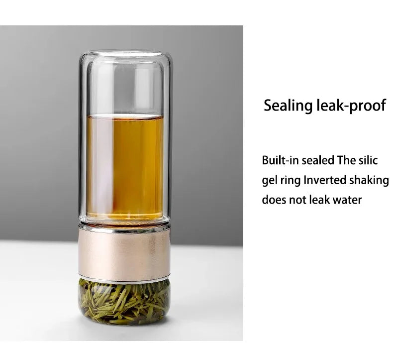 Tee Wasser Flasche Hohe Borosilikatglas