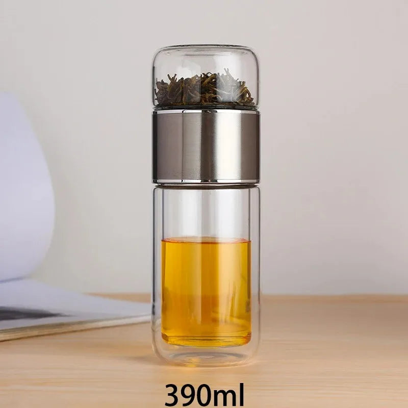 Tee Wasser Flasche Hohe Borosilikatglas