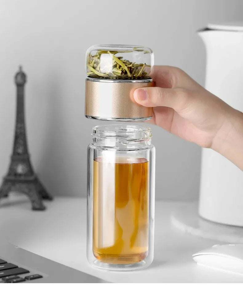 Tee Wasser Flasche Hohe Borosilikatglas