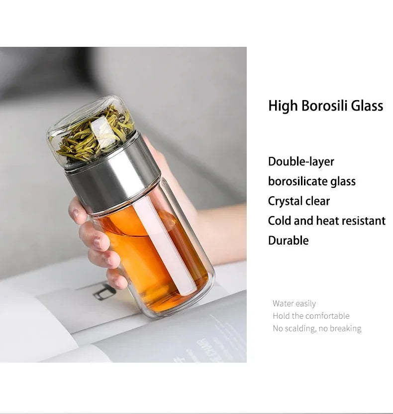 Tee Wasser Flasche Hohe Borosilikatglas