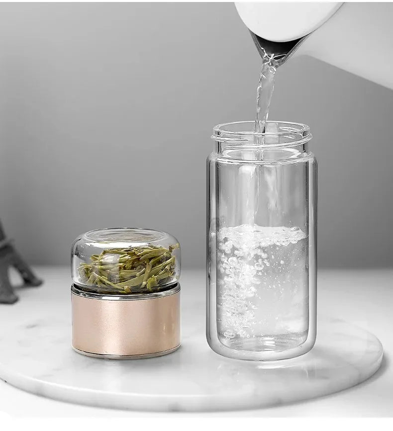 Tee Wasser Flasche Hohe Borosilikatglas