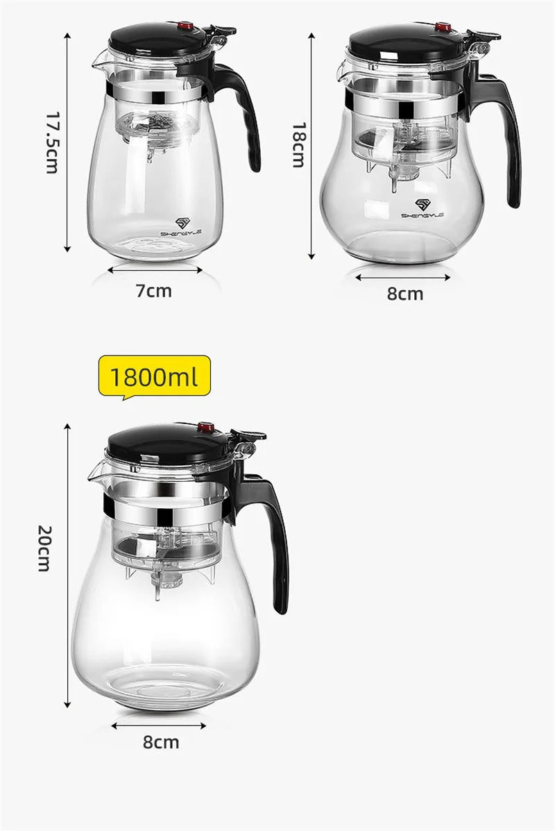 Hitzebeständige Glas-Teekanne/Kaffee