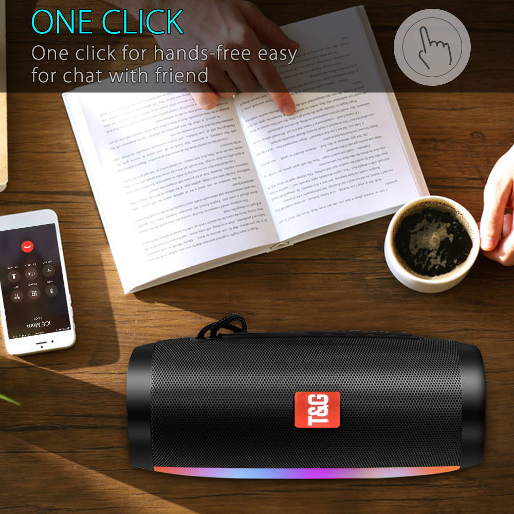 Kabelloser Lautsprecher, wasserdichter Lautsprecher mit buntem LED-Licht