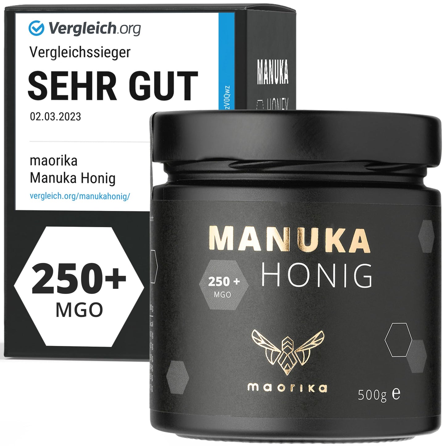 Maorika - Manuka Honig 250 MGO + 150g im Glas
