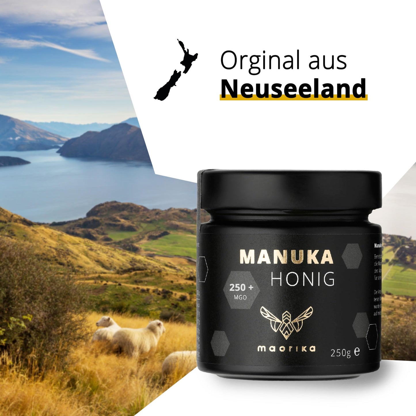 Maorika - Manuka Honig 250 MGO + 150g im Glas
