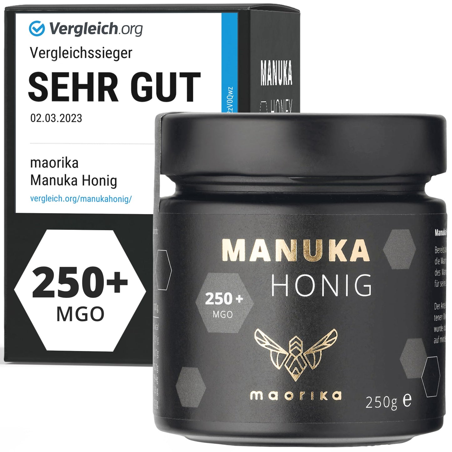 Maorika - Manuka Honig 250 MGO + 150g im Glas