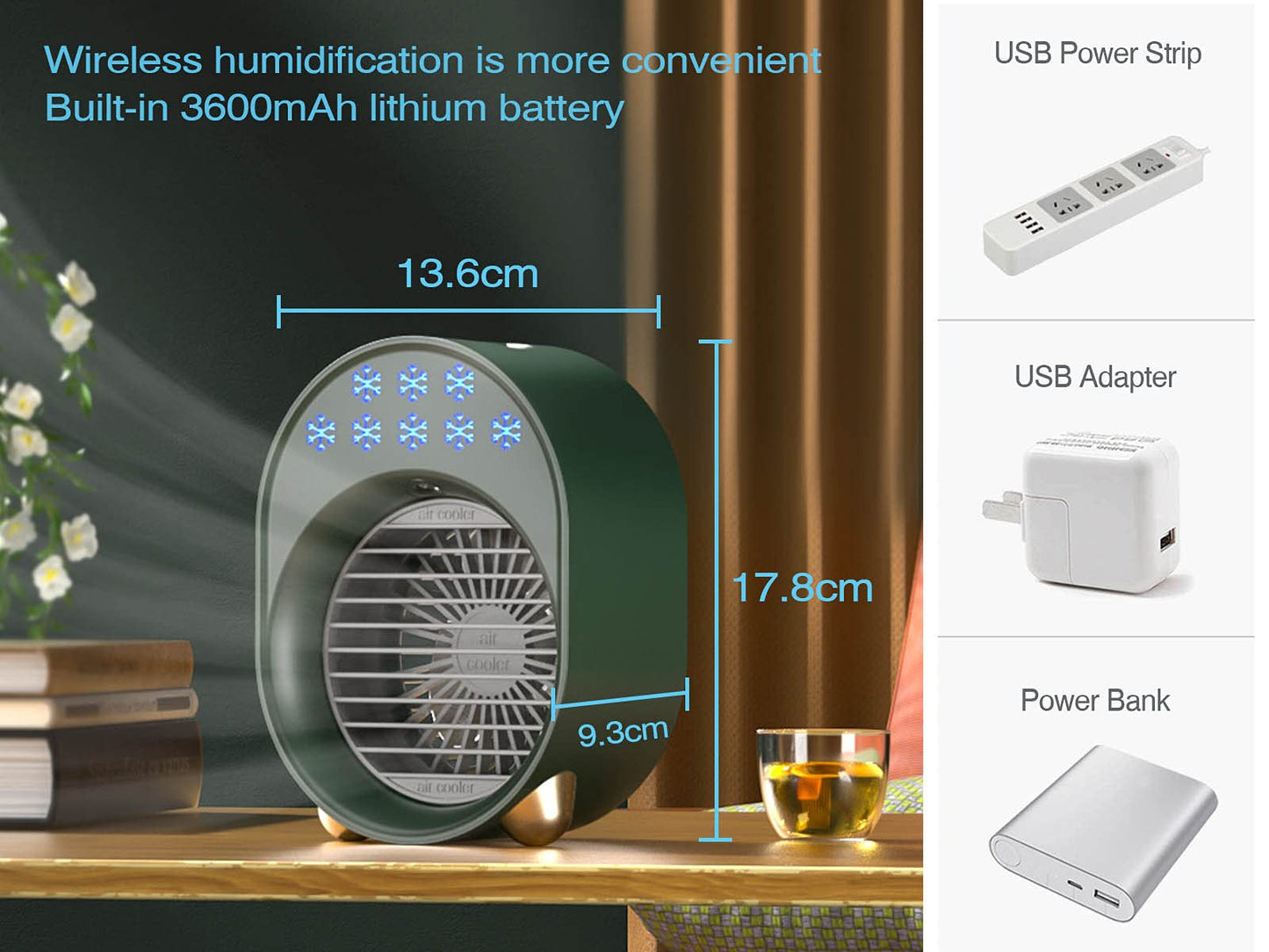 AirCooler Mini Klimaanlage mit Verdunstungskühlung