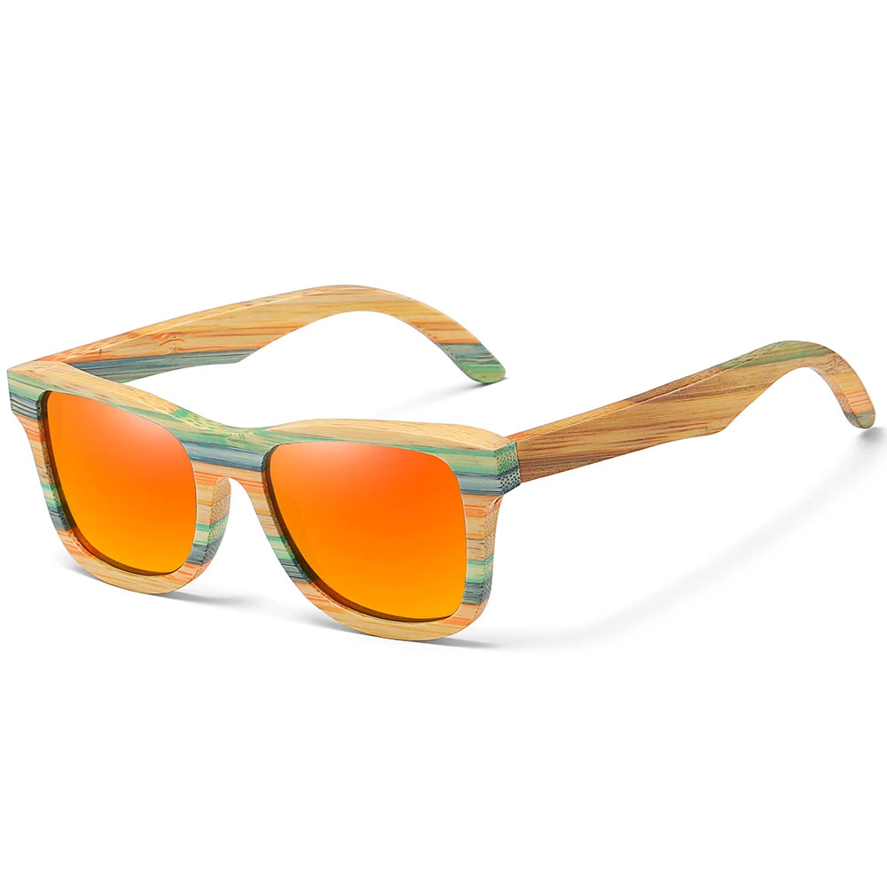 GM Mode Skateboard Holz Bambus Sonnenbrille Polarisierte