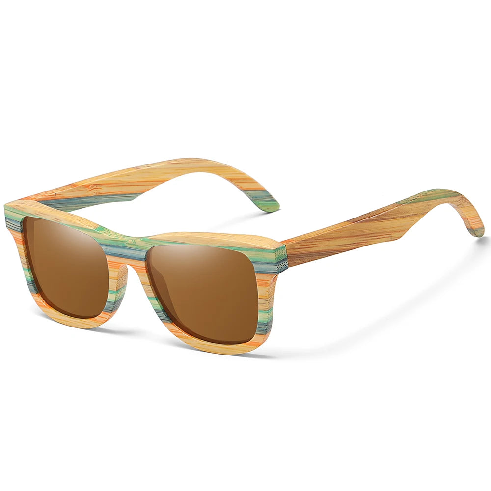 GM Mode Skateboard Holz Bambus Sonnenbrille Polarisierte