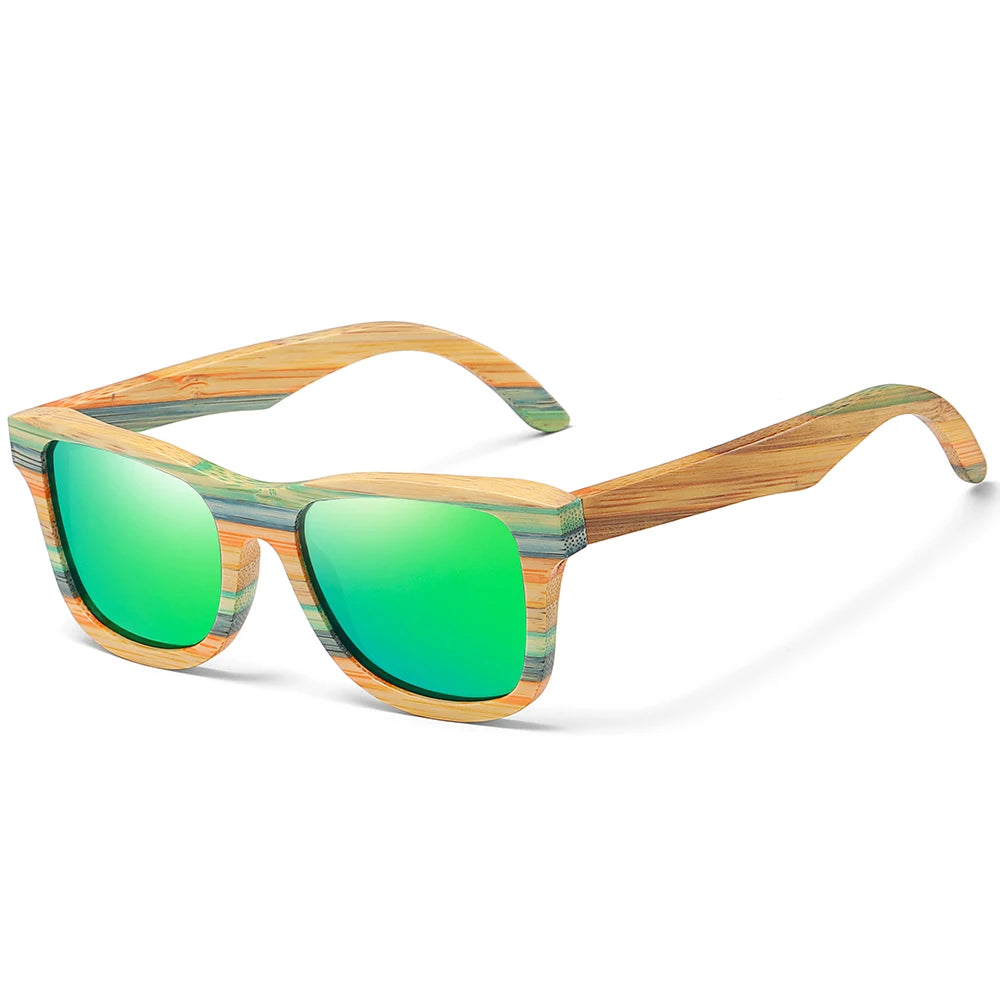 GM Mode Skateboard Holz Bambus Sonnenbrille Polarisierte