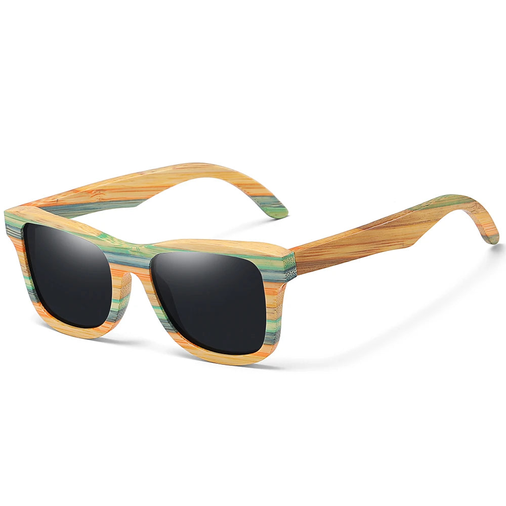 GM Mode Skateboard Holz Bambus Sonnenbrille Polarisierte