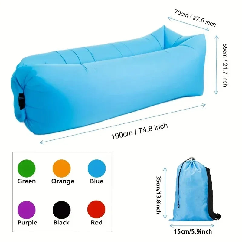 Strandsofa Air Lazy, aufblasbare Sofatasche, tragbare Camping-Sofamatratze