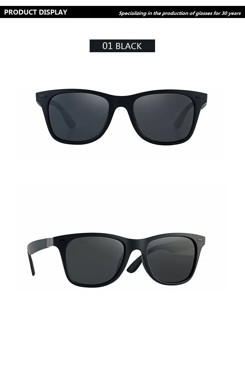 Mode Vintage Quadrat Polarisierte Sonnenbrille