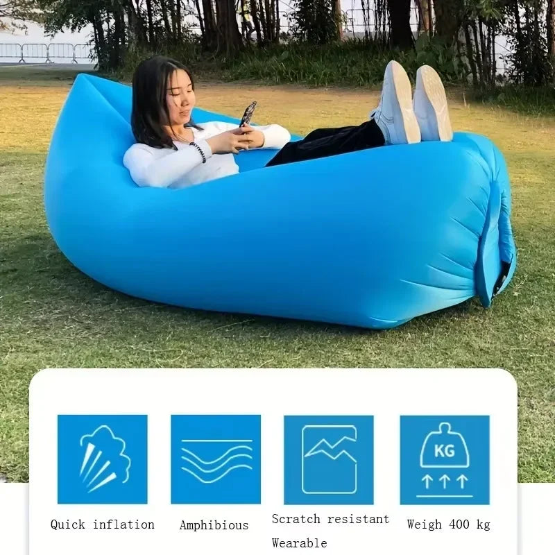 Strandsofa Air Lazy, aufblasbare Sofatasche, tragbare Camping-Sofamatratze
