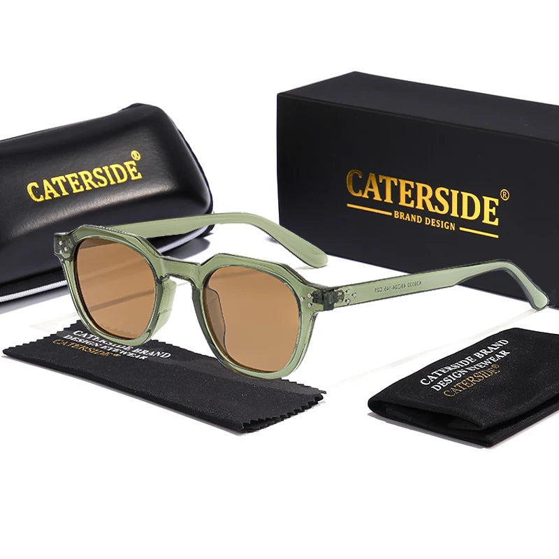 CATERSIDE Retro Polarisierte Sonnenbrille Männer