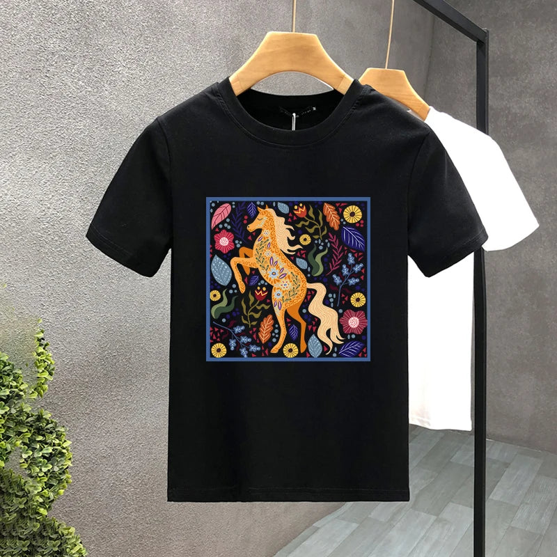 FLORALIS EQUUS Luxus T-Shirt