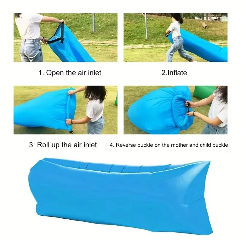 Strandsofa Air Lazy, aufblasbare Sofatasche, tragbare Camping-Sofamatratze