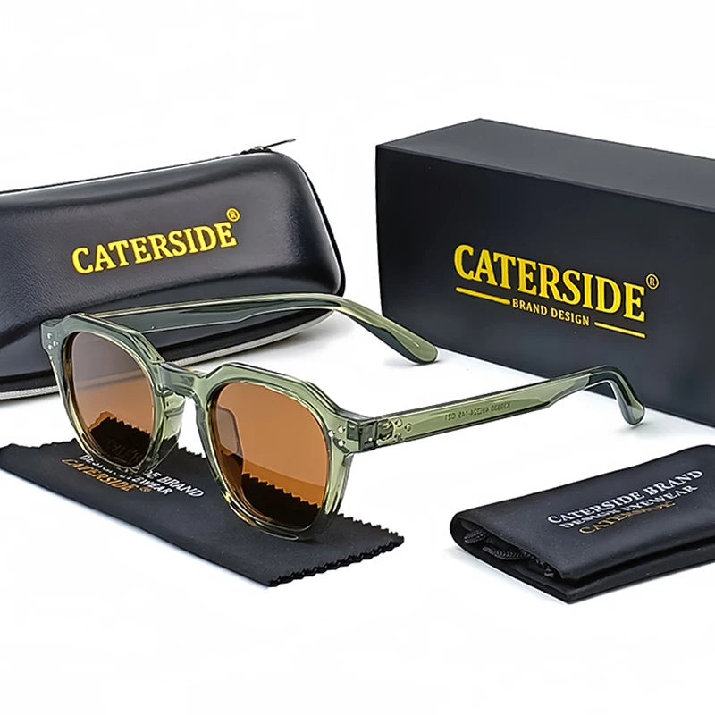 CATERSIDE Retro Polarisierte Sonnenbrille Männer