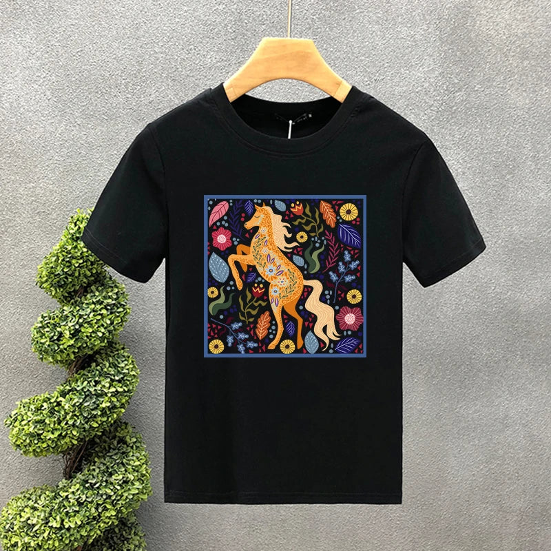 FLORALIS EQUUS Luxus T-Shirt