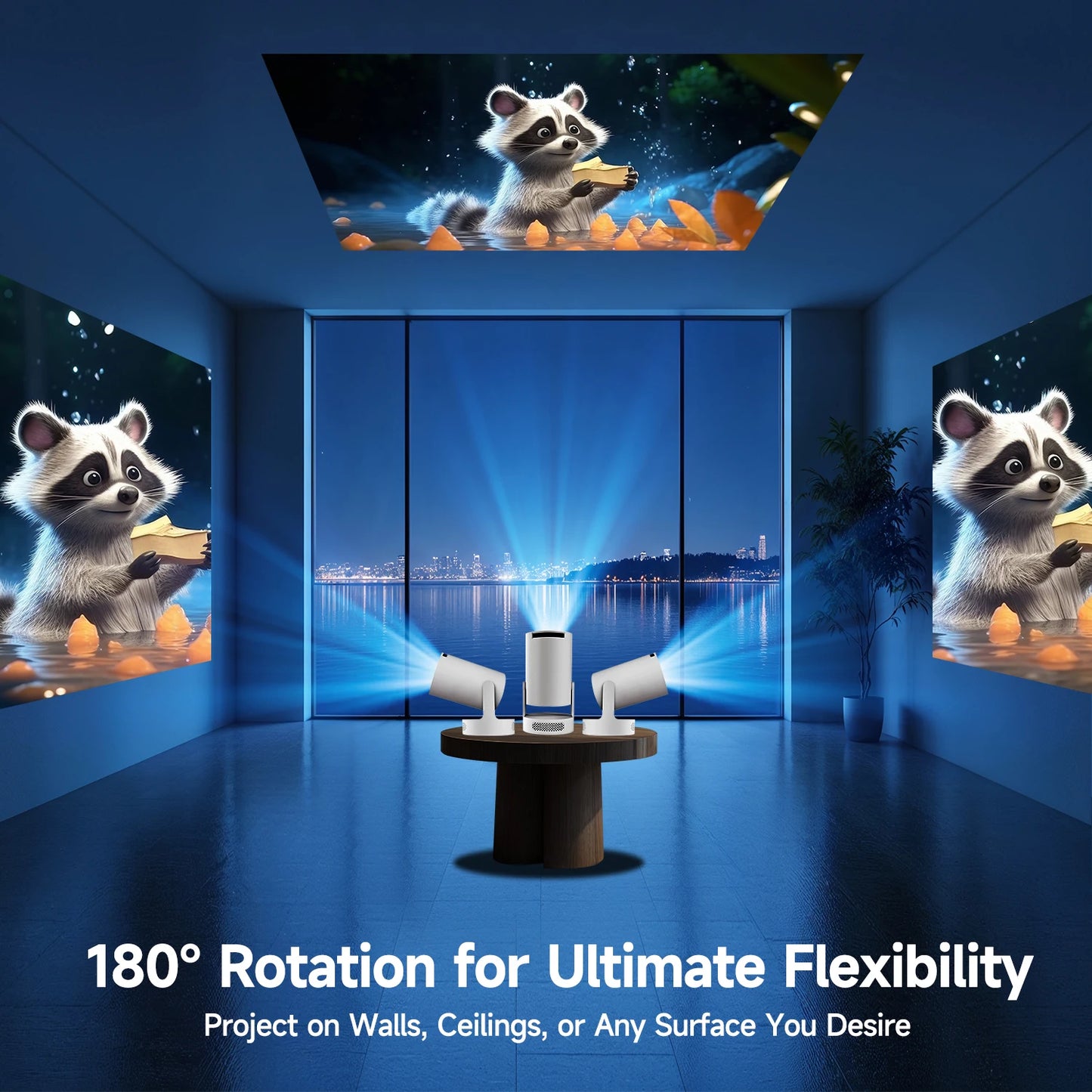 Magcubic 4K Android 11 Tragbarer Projektor 8000 Lumen