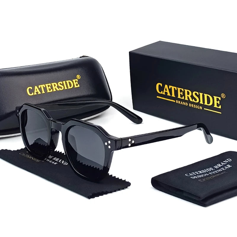 CATERSIDE Retro Polarisierte Sonnenbrille Männer