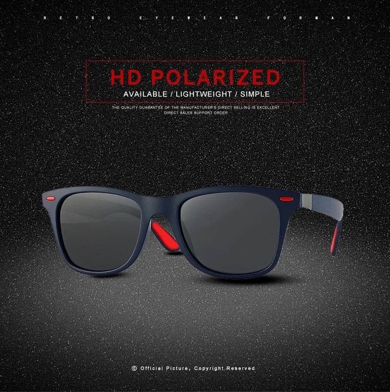 Mode Vintage Quadrat Polarisierte Sonnenbrille