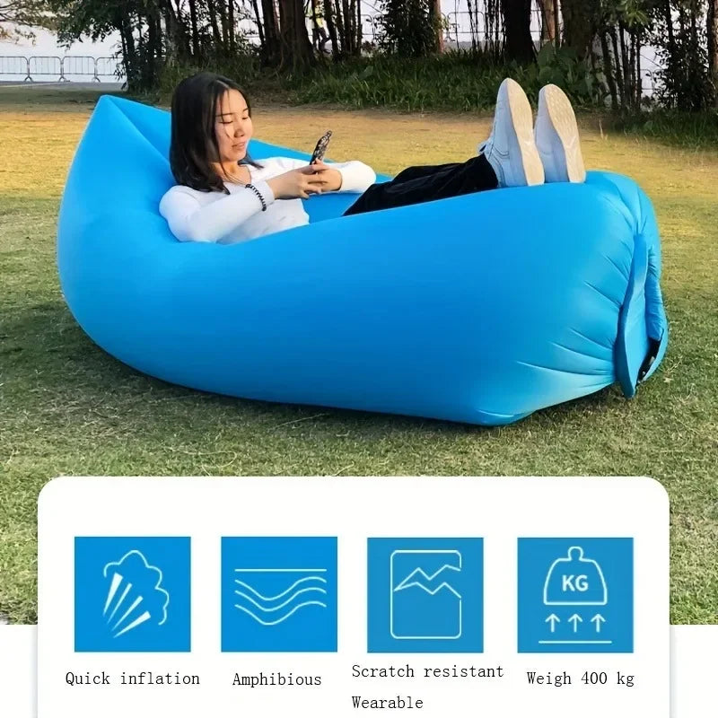 Strandsofa Air Lazy, aufblasbare Sofatasche, tragbare Camping-Sofamatratze
