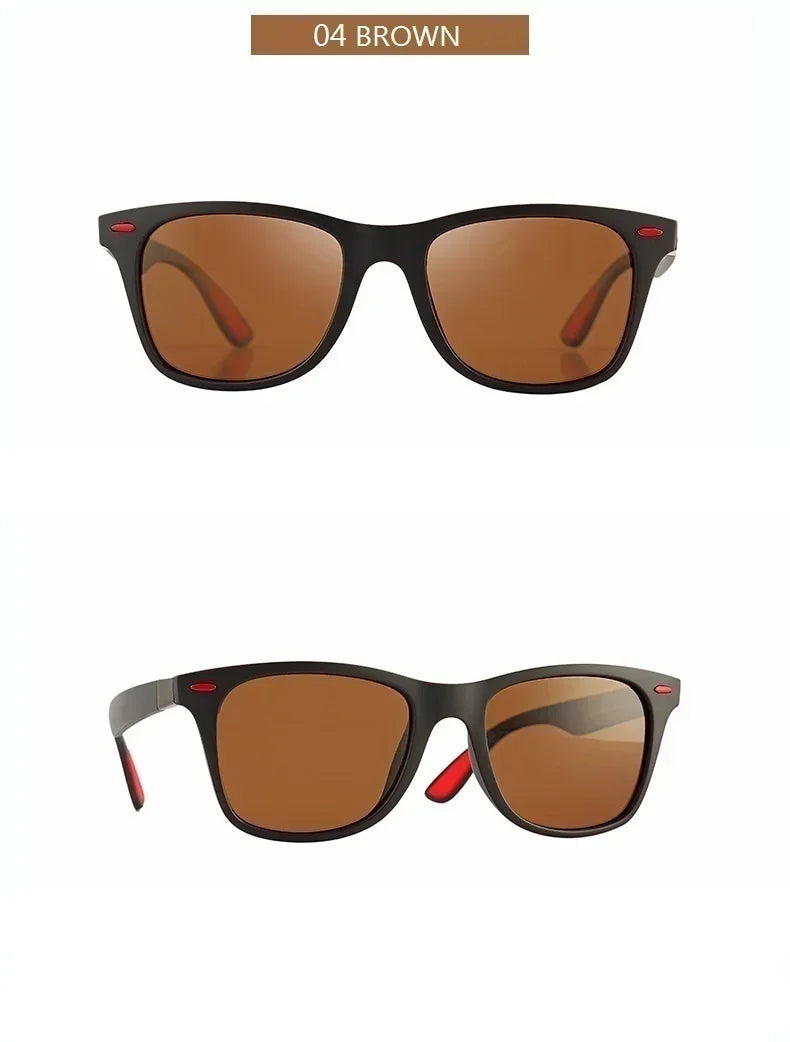 Mode Vintage Quadrat Polarisierte Sonnenbrille